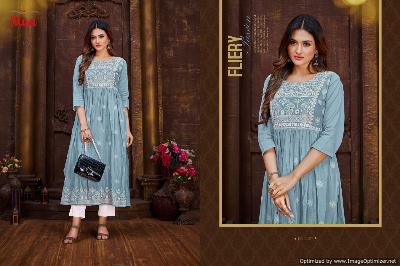 Maa Hunar New Designer Fancy Wear Embroidery Kurti Collection
